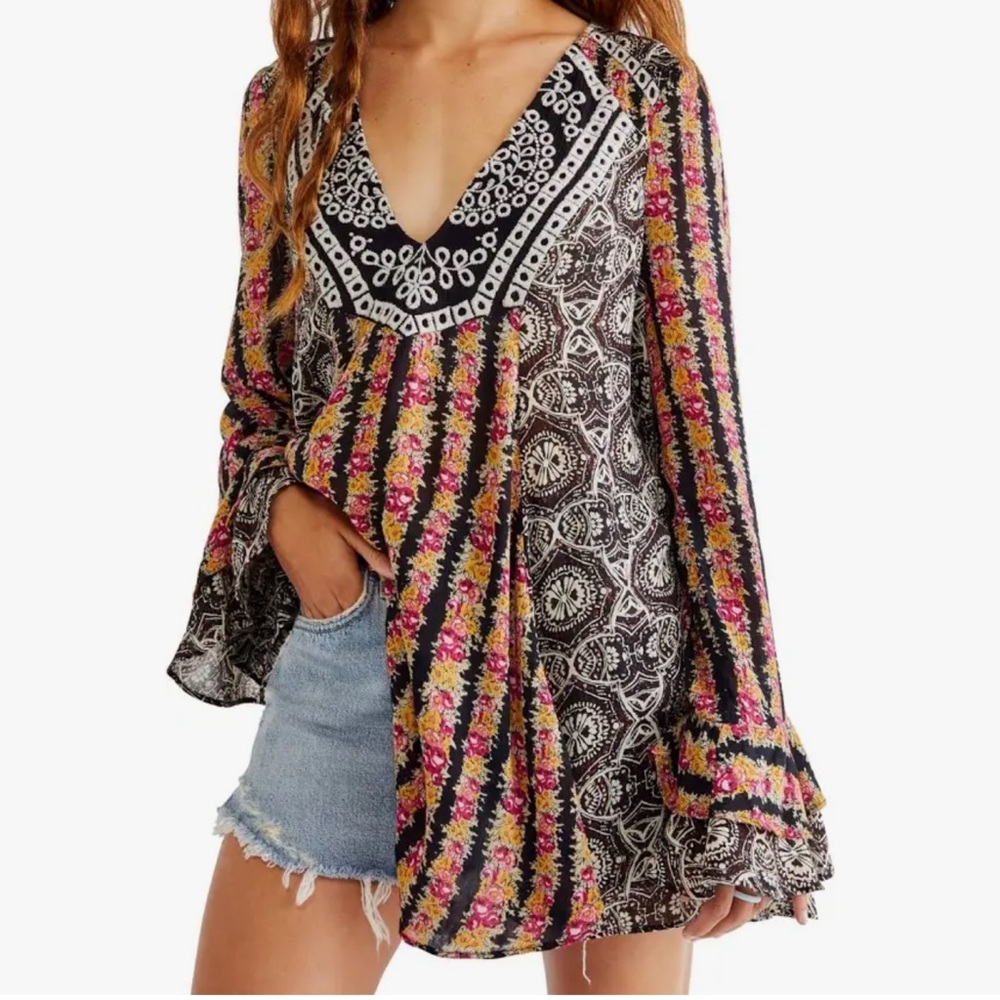 Free People Fallin Into You Long Sleeve Tunic